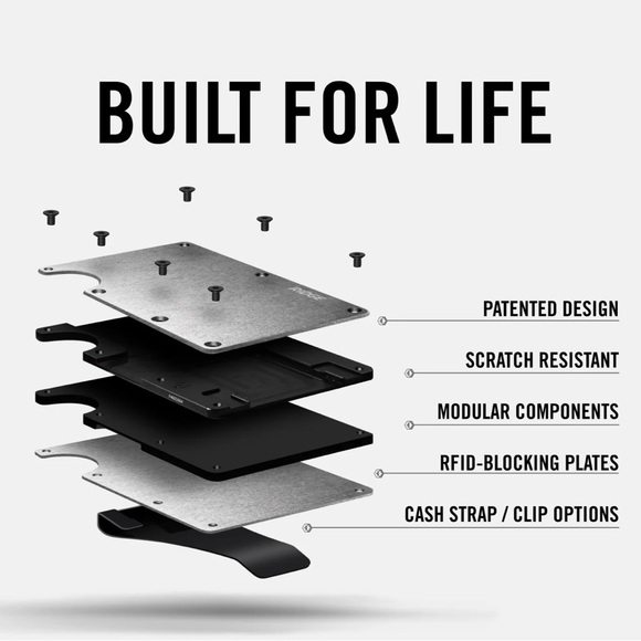 Gunmetal Card Holder and Key Organizer - Picture 7 of 8